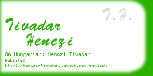 tivadar henczi business card